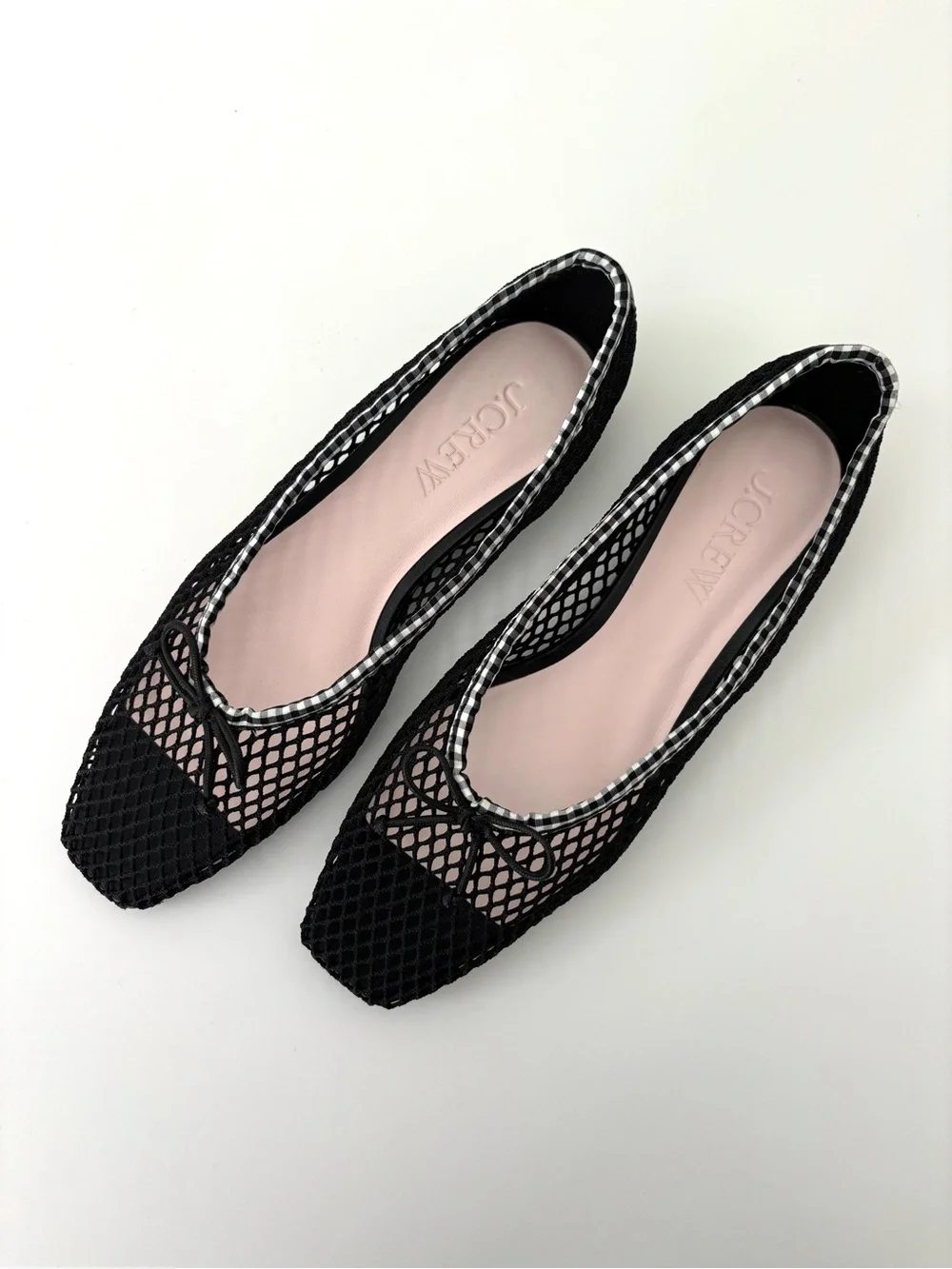 J Crew Sophie Woven Ballet Flats NWT Black Mesh Modern Minimalism 8
